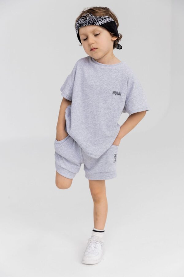 KOSZULKA DZIECIĘCA PRĄŻEK SIWA