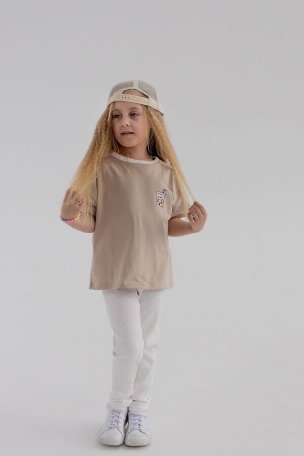 LEGGINSY DZIECIĘCE PRĄŻEK ECRU