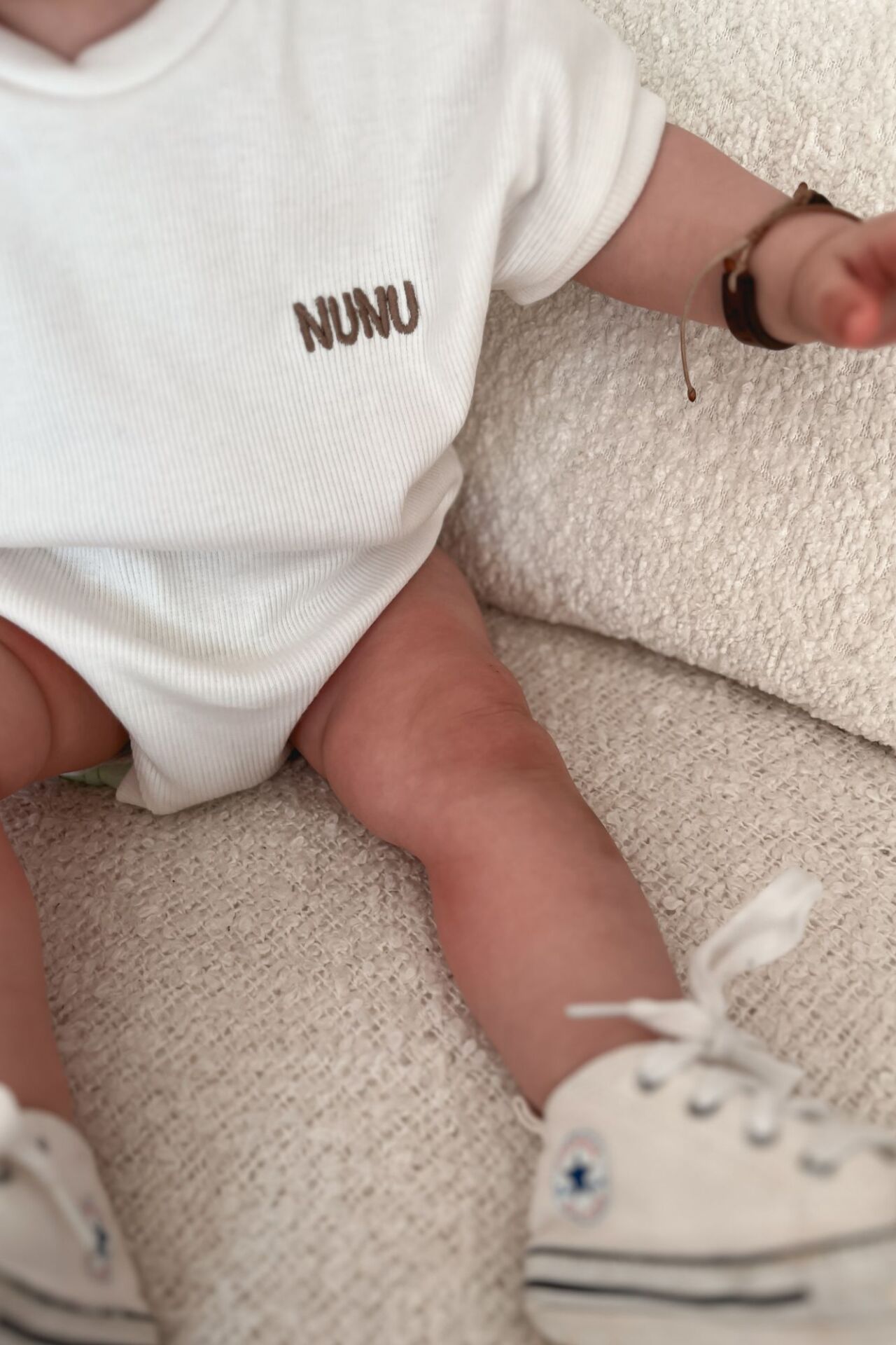 KOSZULKA-BODY DZIECIĘCA PRĄŻEK ECRU - obrazek 4