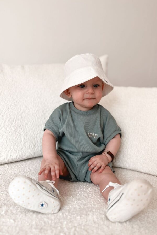 KOSZULKA-BODY DZIECIĘCA PRĄŻEK MIĘTOWA