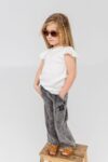 Spodnie dziecięce KULOTY JEANS black