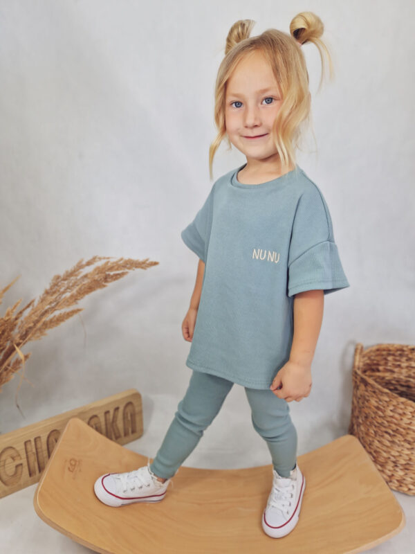 LEGGINSY DZIECIĘCE PRĄŻEK MIĘTOWE