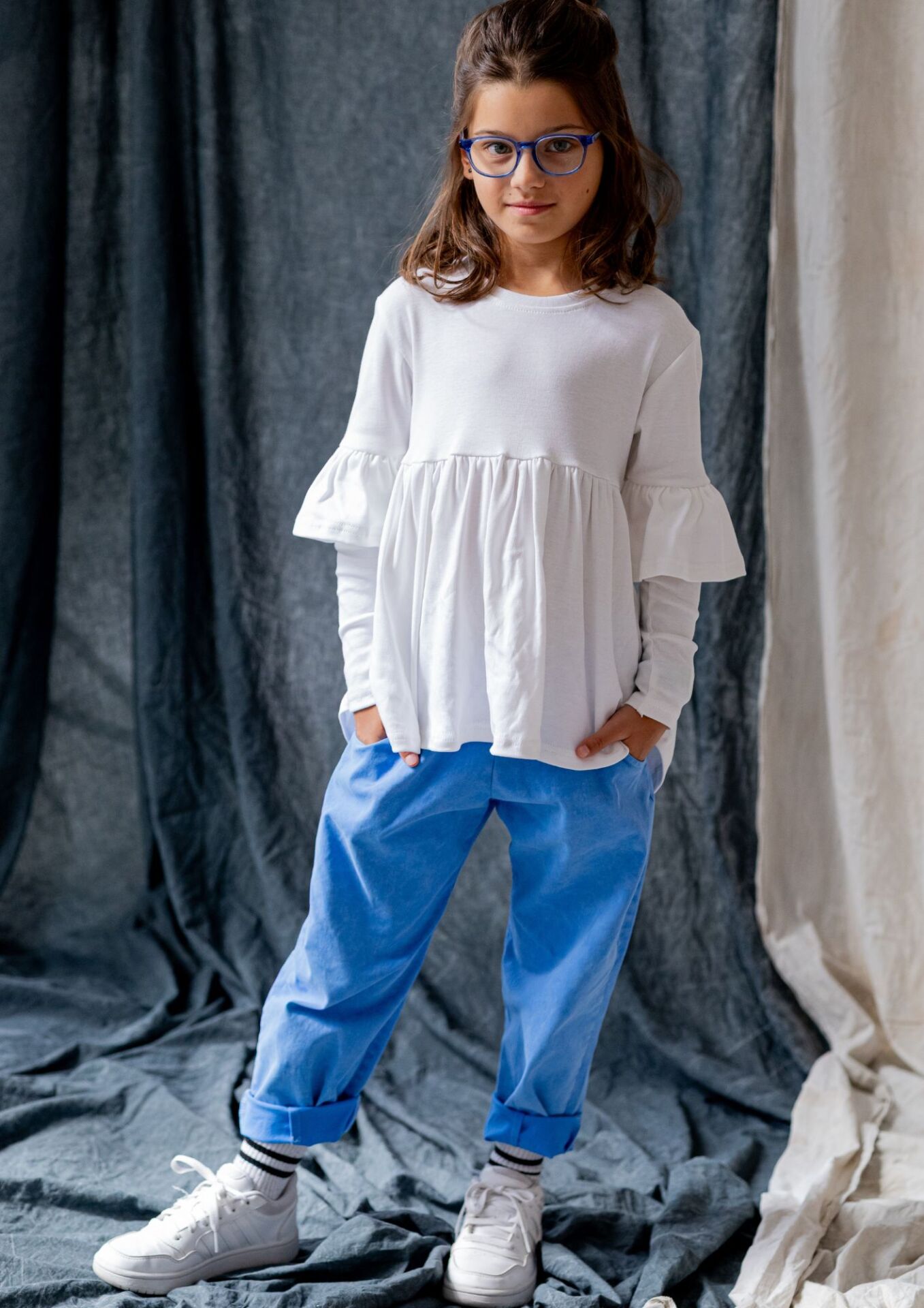 Spodnie dziecięce BOYFRIEND JEANS VINTAGE baby blue