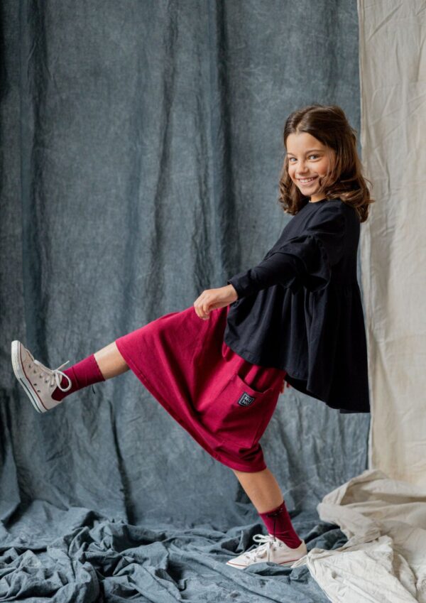 Spódniczka dziecięca DRESOWA bordo