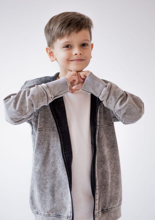 Bluza dziecięca BOMBERKA JEANS black