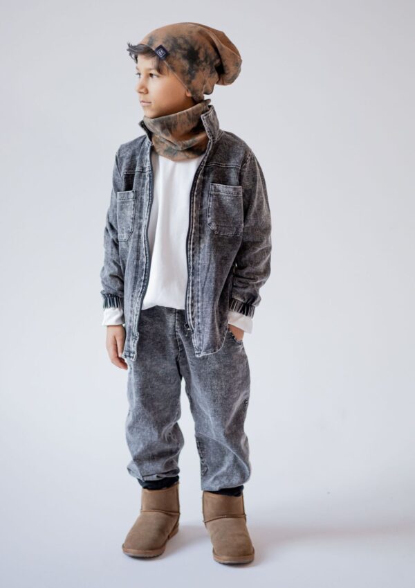 Spodnie dziecięce BOYFRIEND JEANS dark black