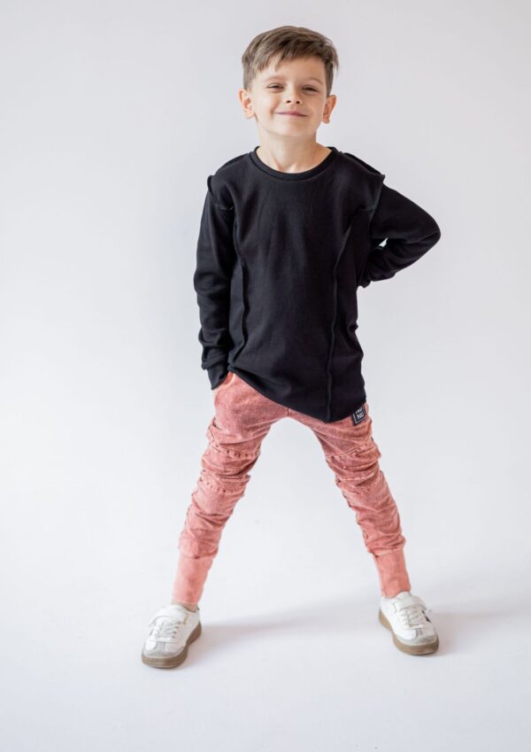 Spodnie dziecięce JOGGERY vintage koral