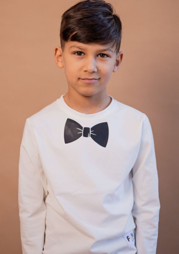 Koszulka dziecięca długi rękaw mucha czarna ecru FUN KIDS