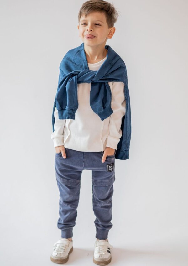 Spodnie dziecięce ZAKŁADKA blue washed