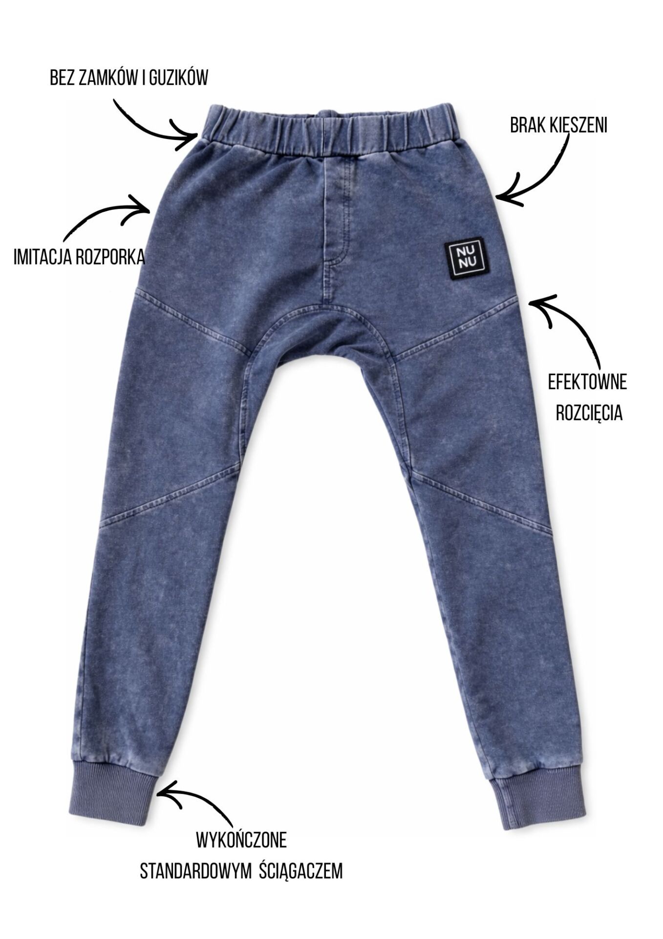 Spodnie dziecięce CLASSIC blue washed NUNU