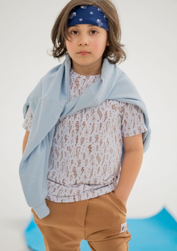 Koszulka dziecięca krótki rękaw STORM CAMEL white FUN KIDS