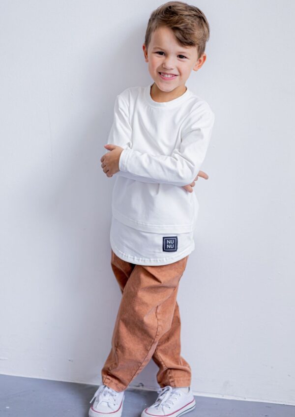 Spodnie dziecięce BOYFRIEND JEANS camel