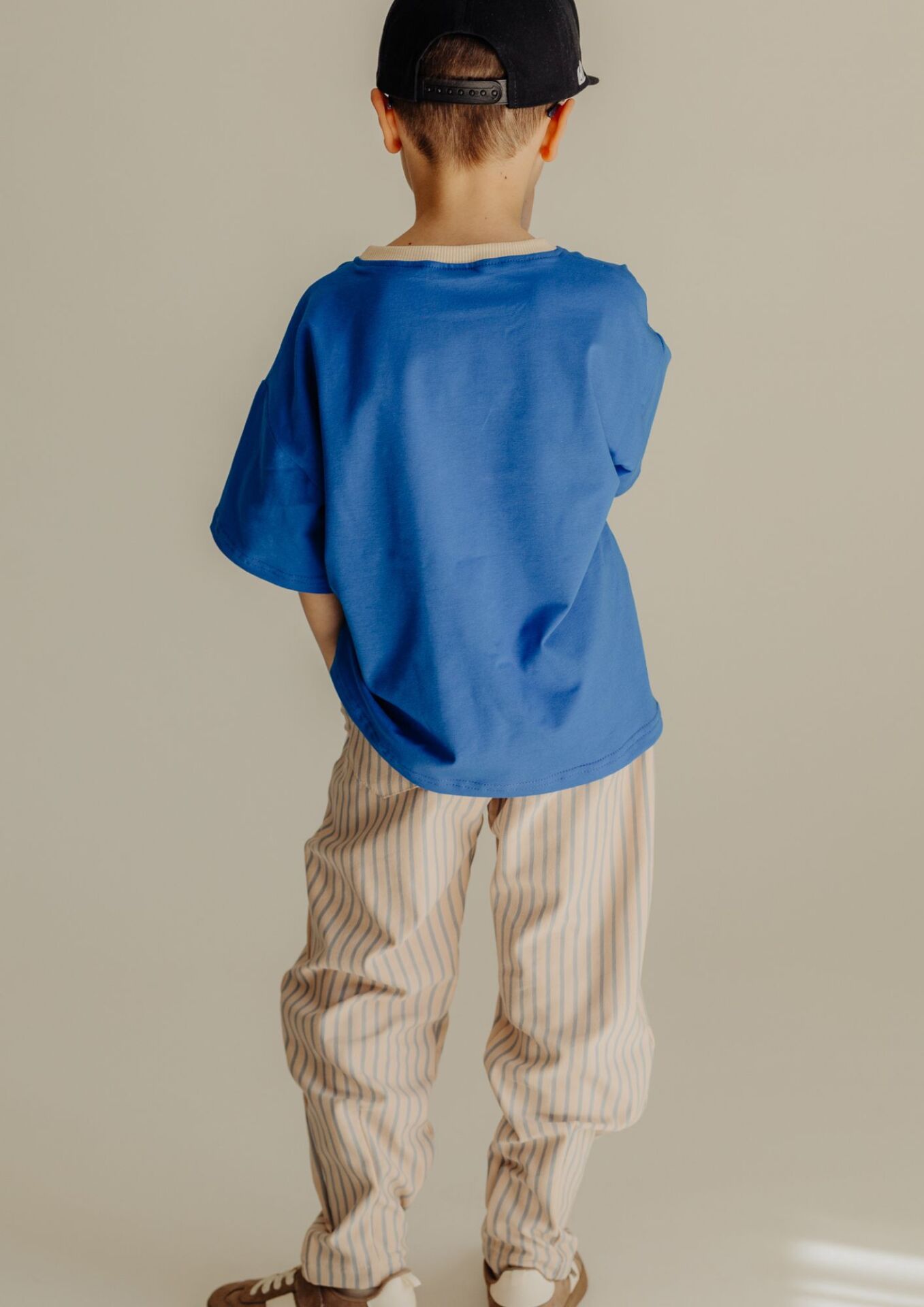 Spodnie dziecięce BOYFRIEND PASKI baby blue FUN KIDS - obrazek 4