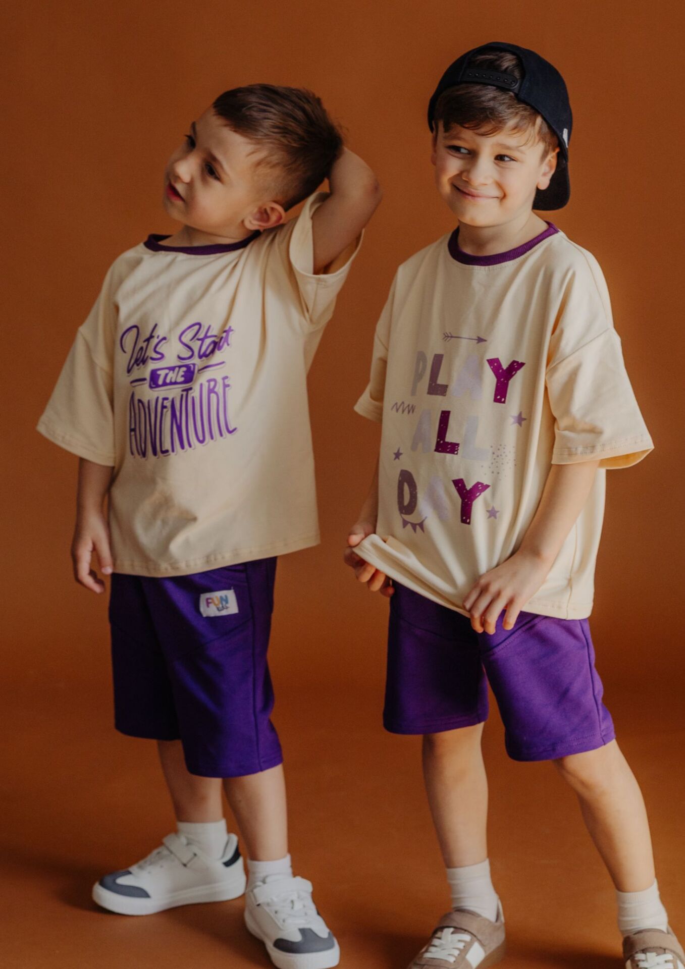 Szorty dziecięce BASIC purple FUN KIDS - obrazek 5