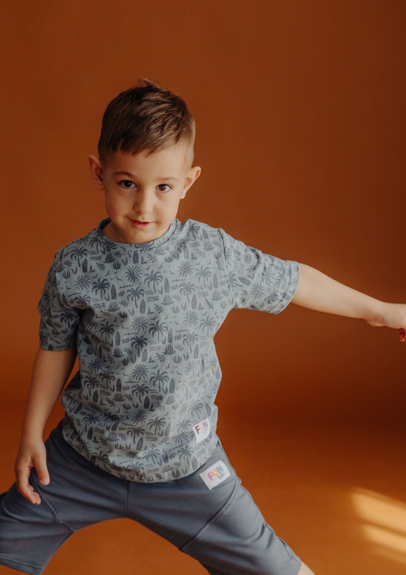 Koszulka dziecięca krótki rękaw PALM sea FUN KIDS