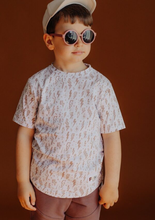 Koszulka dziecięca krótki rękaw STORM CAMEL white FUN KIDS