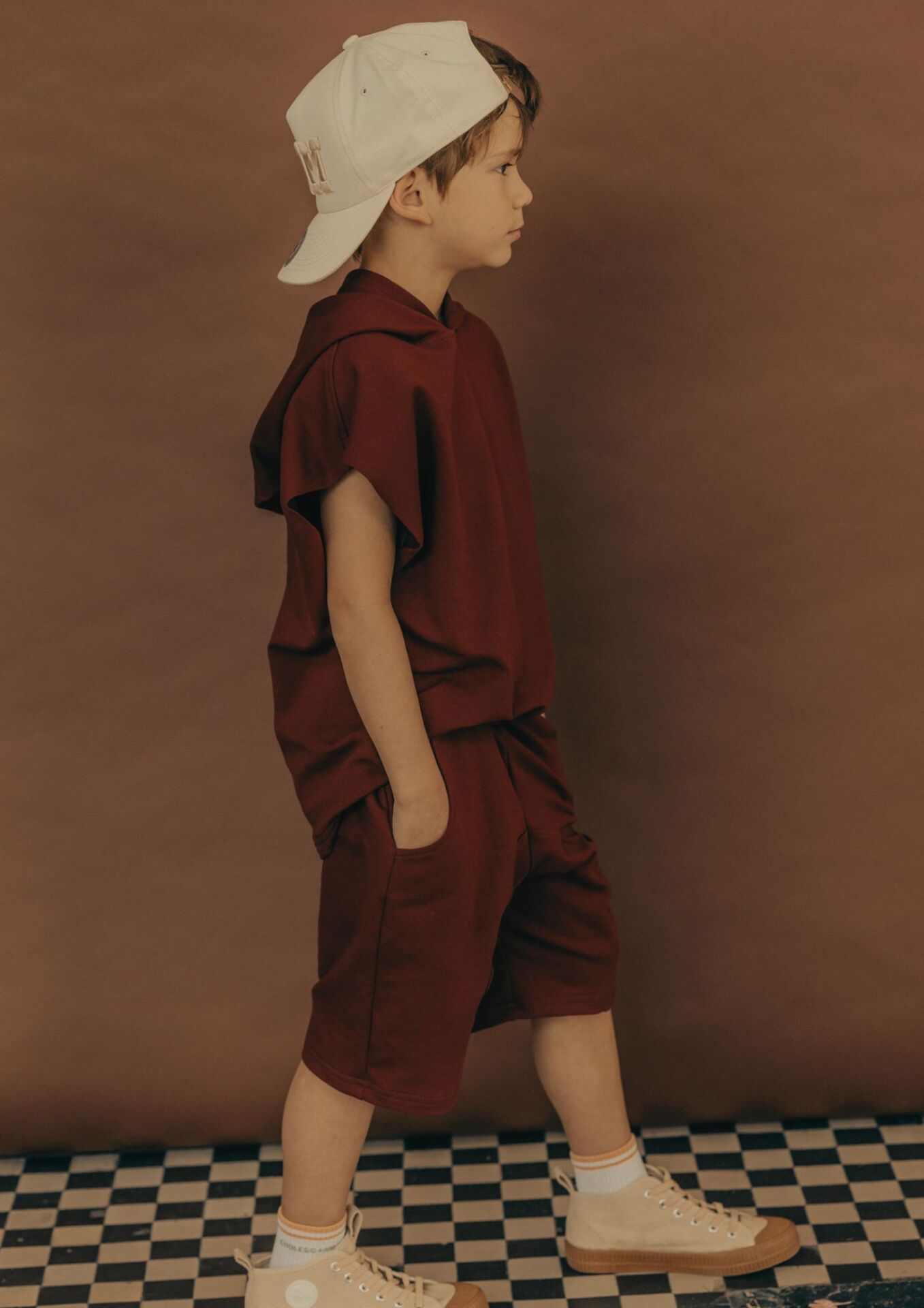 Szorty dziecięce BASIC brown - obrazek 4
