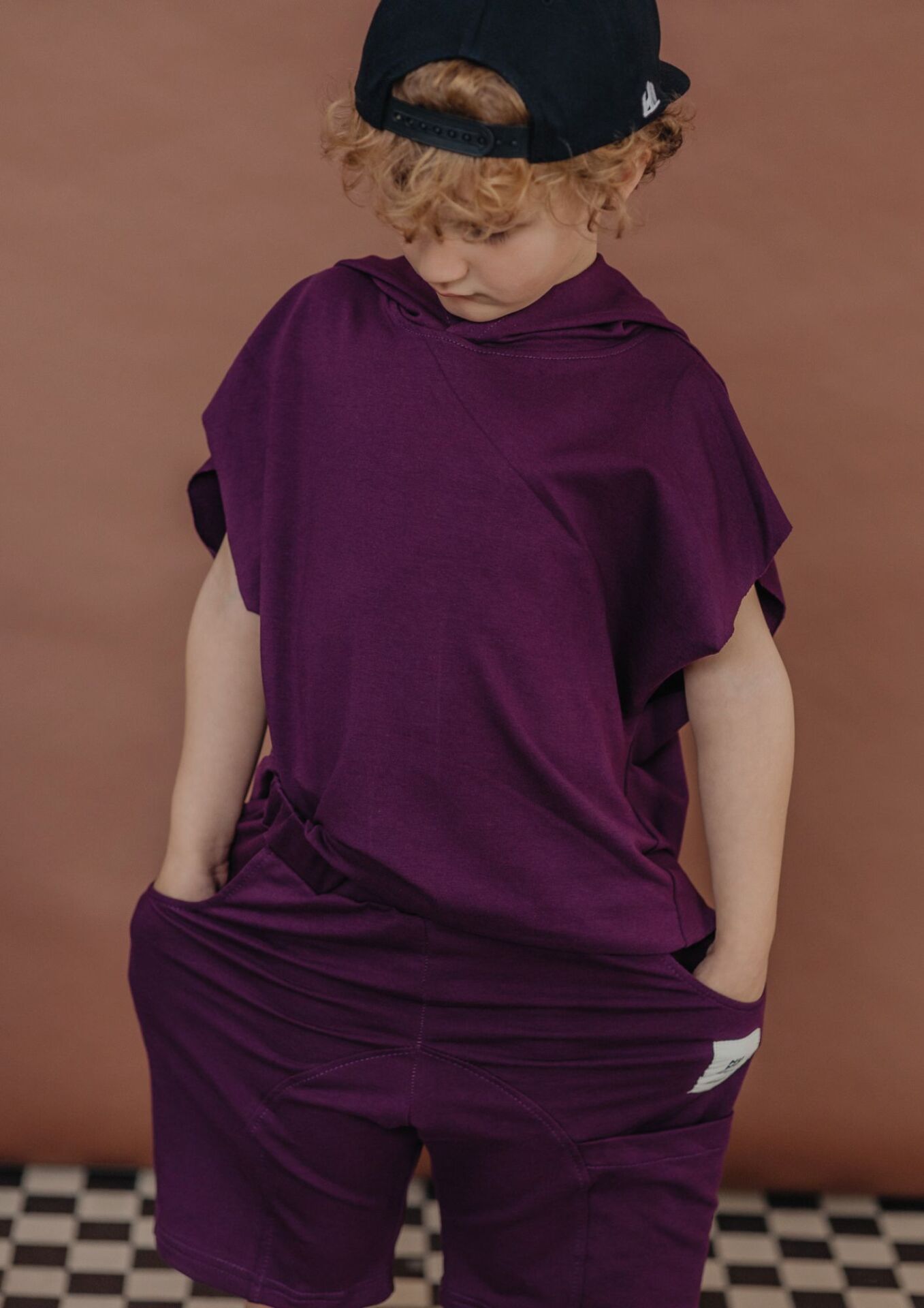 Szorty dziecięce BASIC purple - obrazek 4