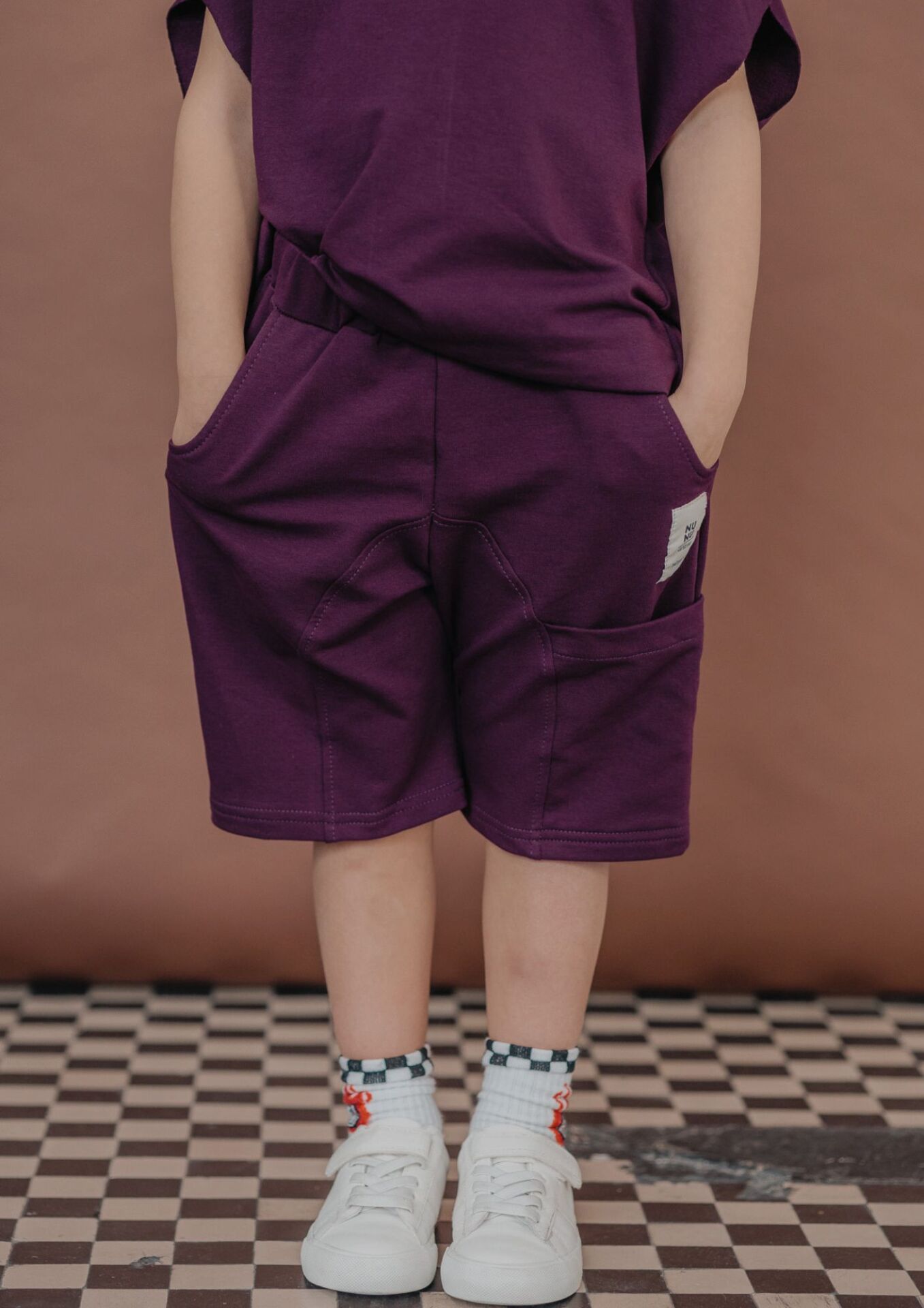 Szorty dziecięce BASIC purple - obrazek 3