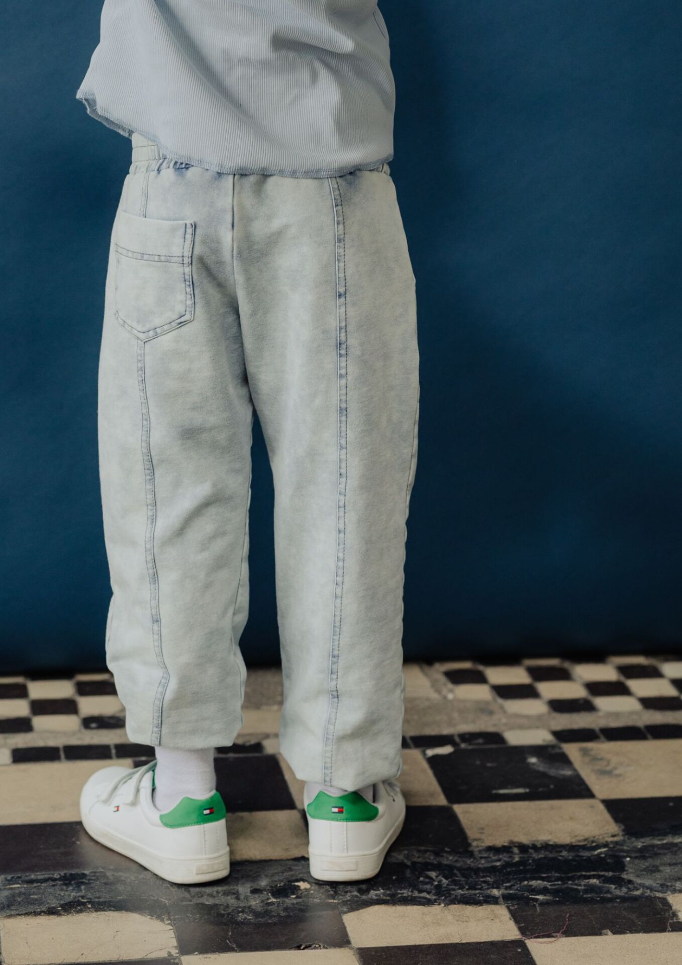 Spodnie dziecięce Joggery COMFORT Light Blue - obrazek 4